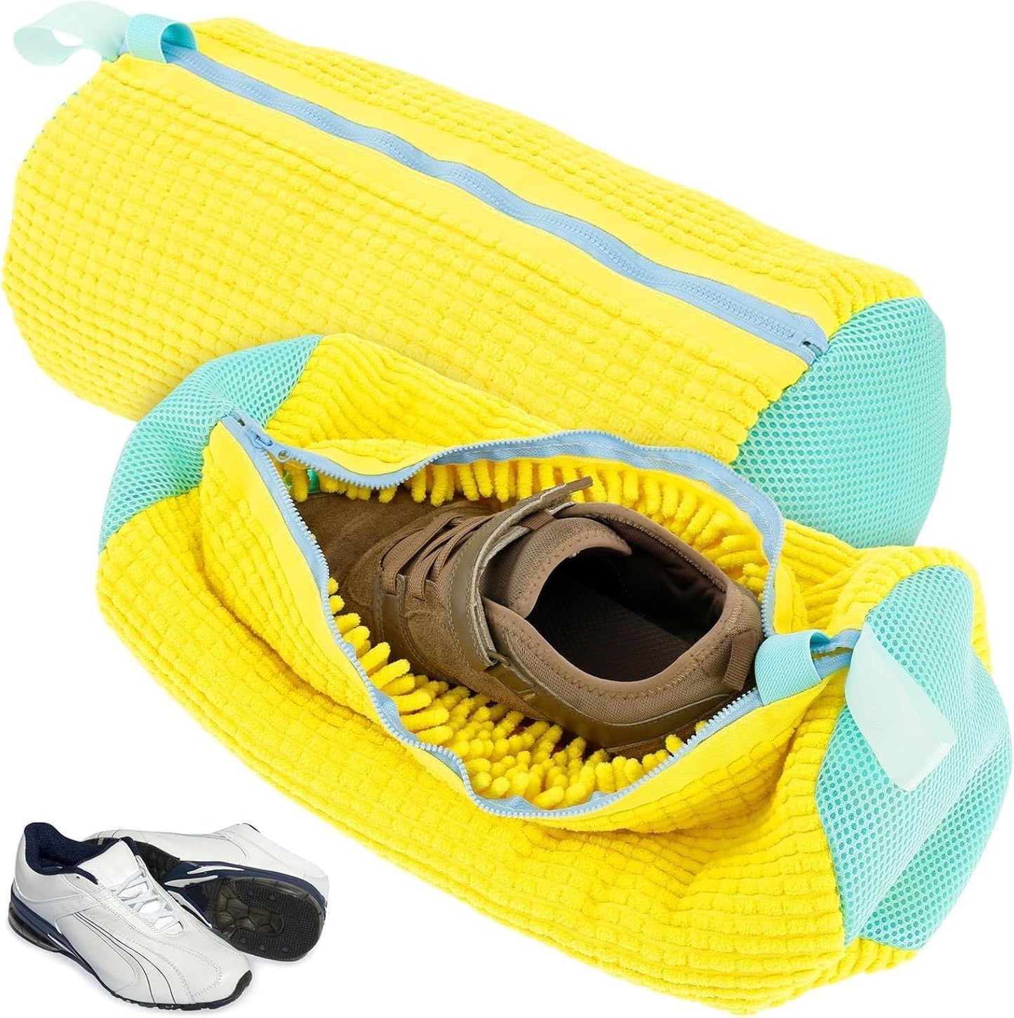 Universal Shoe Wash Bag | Shoe Cleaning & Protection Bag for Washer and Dryer :f