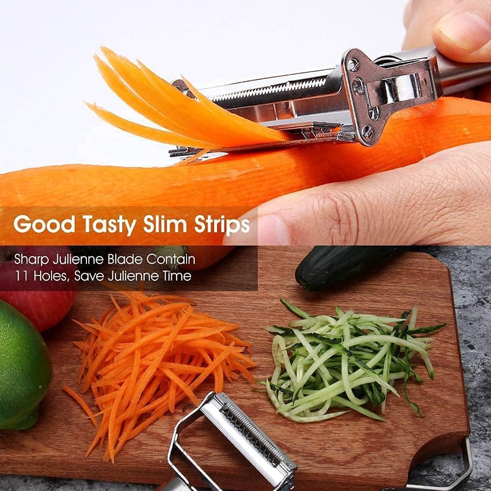 Multipurpose Stainless Steel Vegetable Peeler – Julienne Cutter & Slicer Tool: f