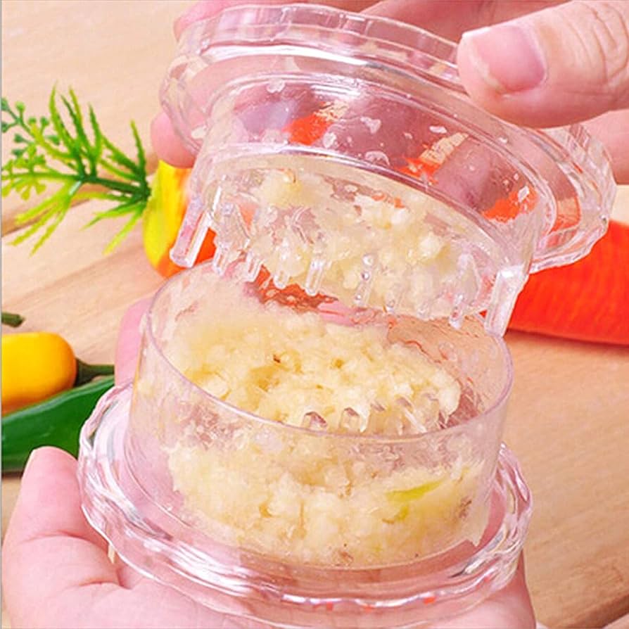 Twist & Crush, Mess-Free Garlic Crusher – Easy Twist Garlic Press Tool Set: f