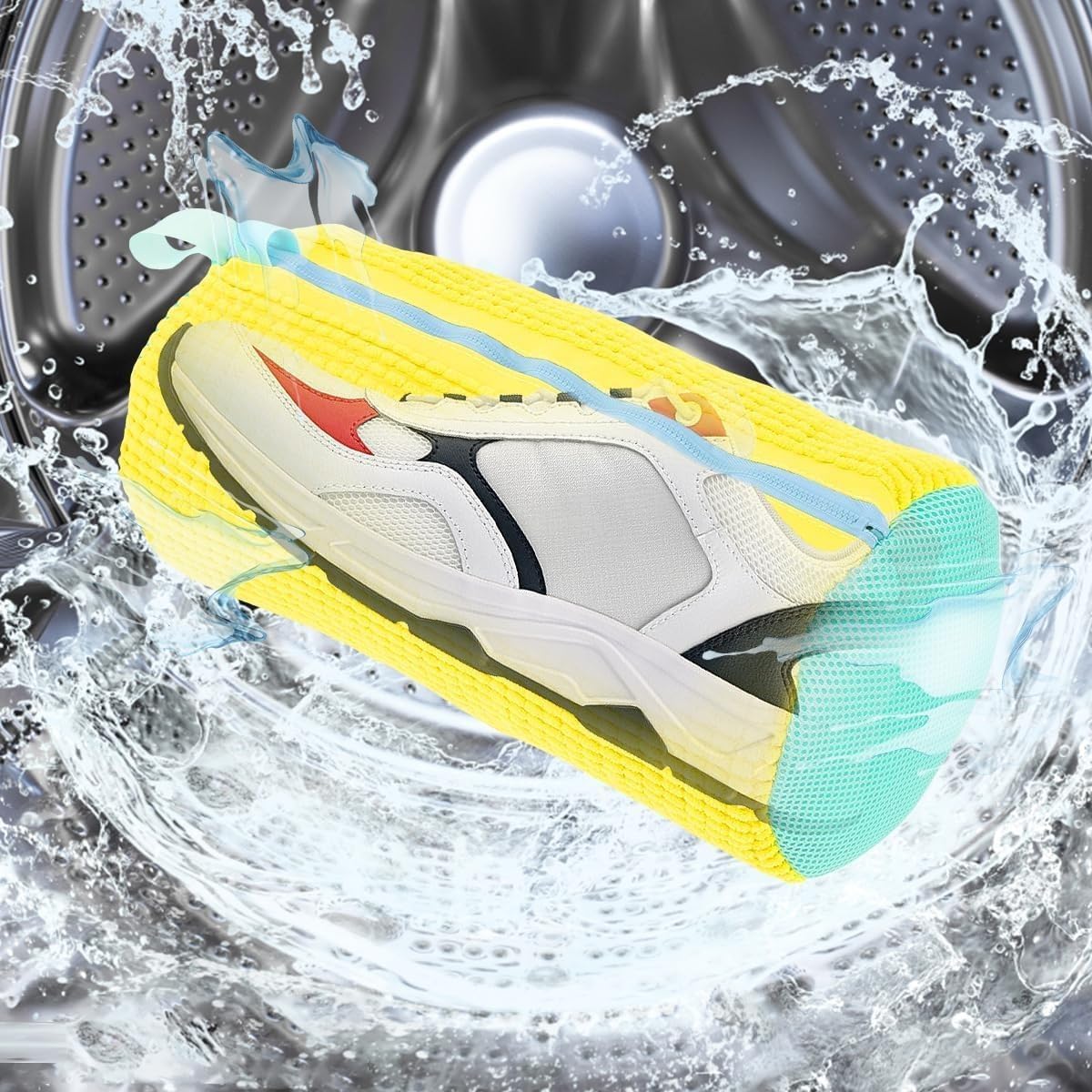 Universal Shoe Wash Bag | Shoe Cleaning & Protection Bag for Washer and Dryer :f