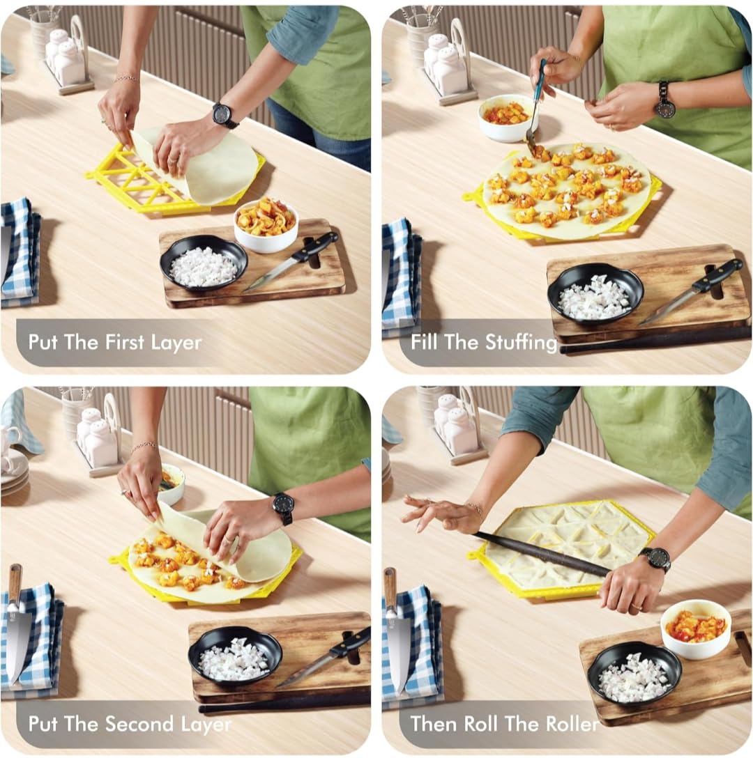 Samosa Maker (Makes 24 Samosas)- Easy Samosa Press Mould, say Goodbye to Messy samosa; g