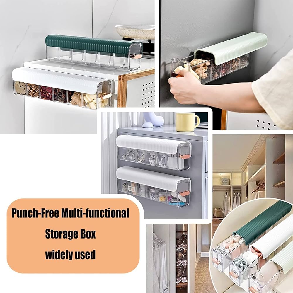 Space-Saving Wall Storage Drawer – Self-Adhesive Organizer for Socks, Underwear, Ties & Accessories: f