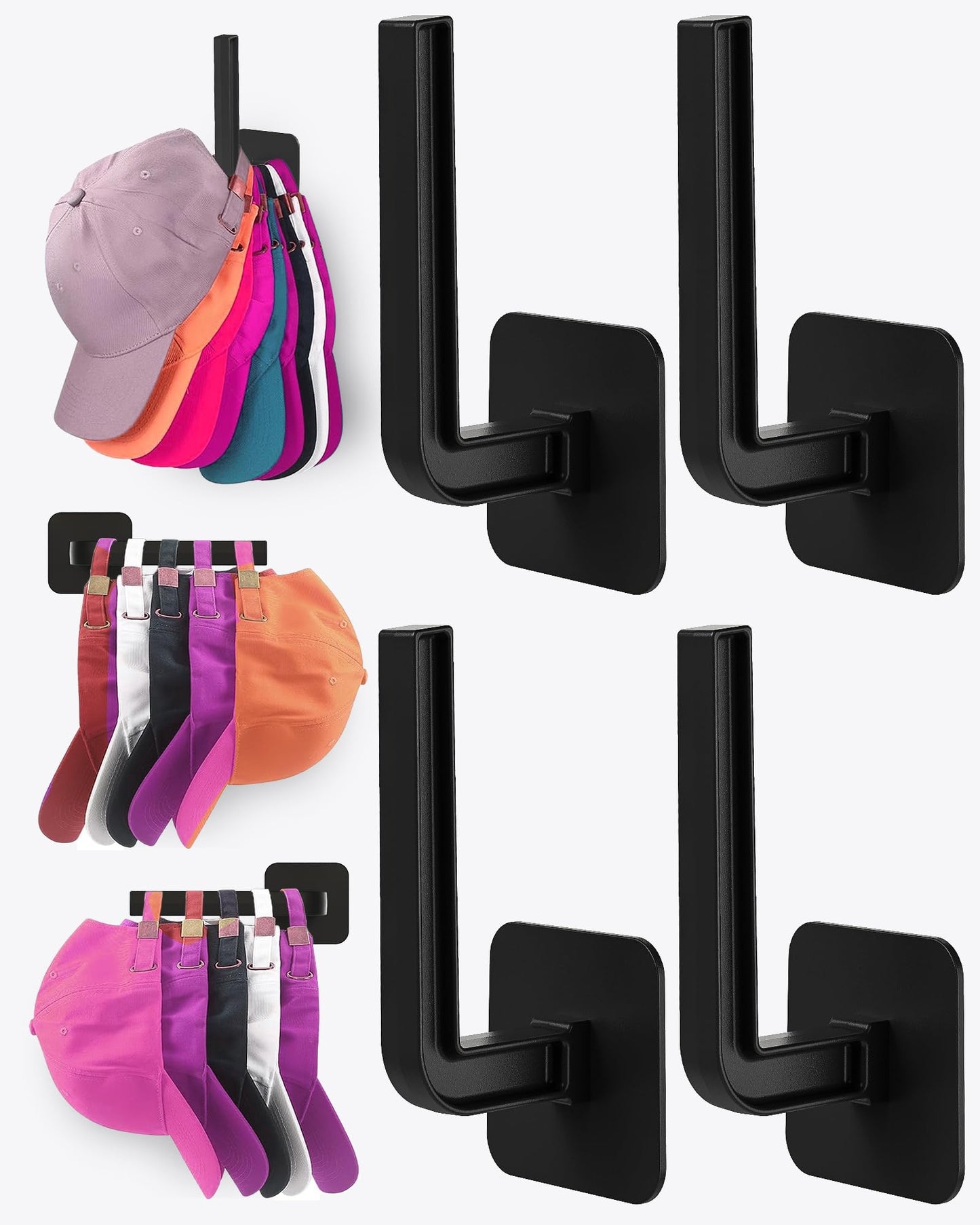 Multi-Purpose Strong Adhesive Wall Hooks for Clothes & Accessories: f