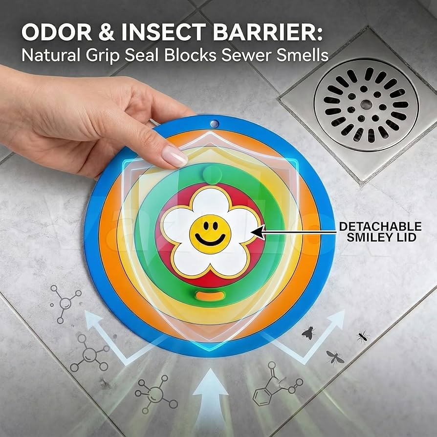 Premium 2-in-1 Silicone Drain Cover – Hair Catcher, Stopper & Odor/Insect Blocker for Bathroom & Kitchen (Pack of 2): f