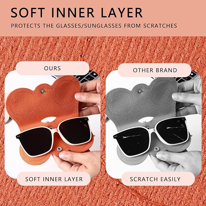 Portable Sunglasses & Eyeglasses Case Pouch – Soft Protective Cover