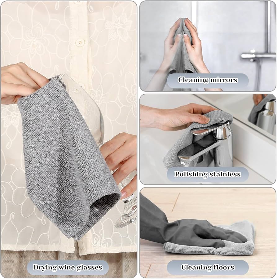 20 Sheet Microfiber Towel Roll – Reusable Kitchen Cleaning Cloths | Eco-Friendly & Multi-Use: f