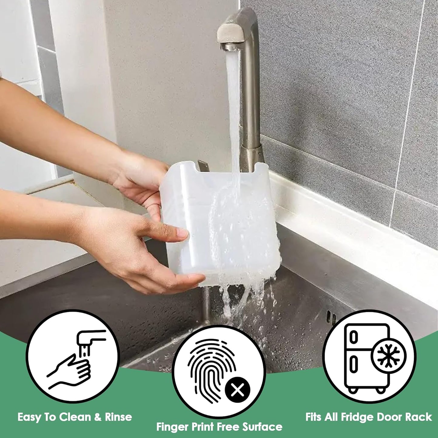 Fridge and Home Organiser Bins (Pack of 6) ,g