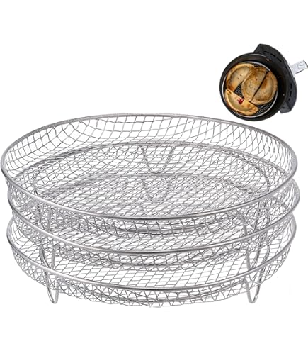 Multi-Layer Air Fryer Grill Rack – 304 Stainless Steel Dehydration Stand: f