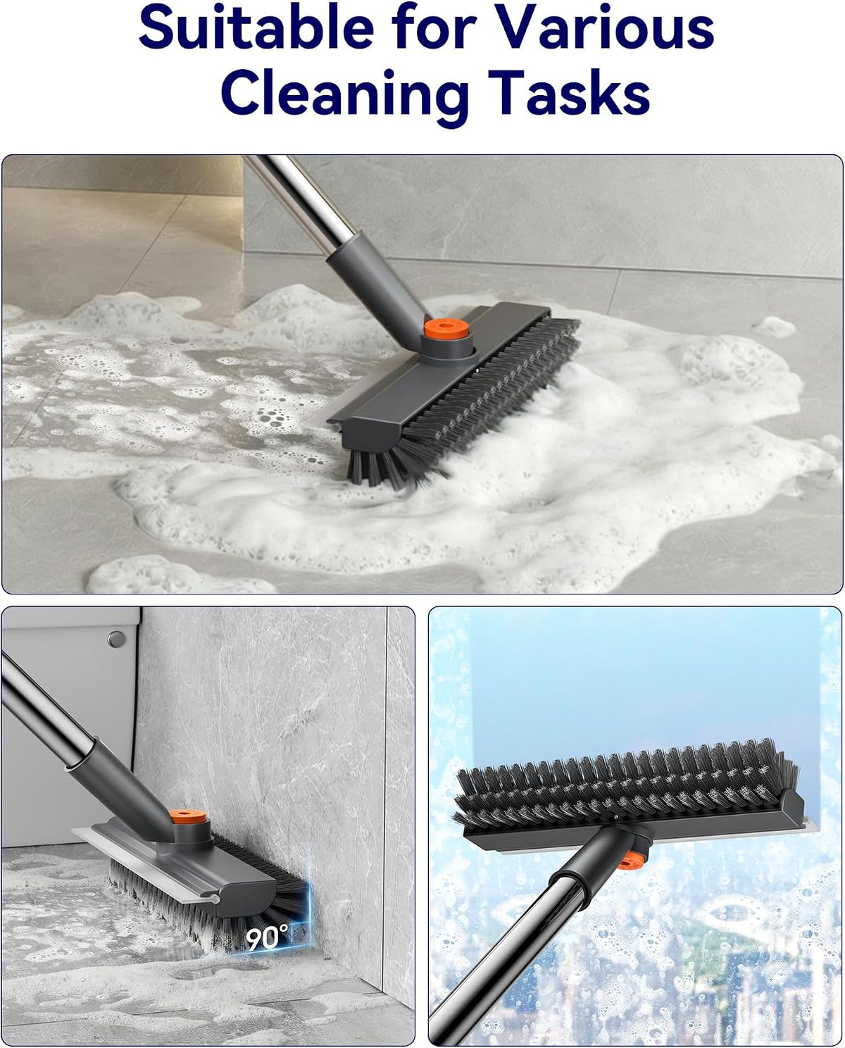 3-in-1 Bathroom Cleaning Brush with Wiper : f
