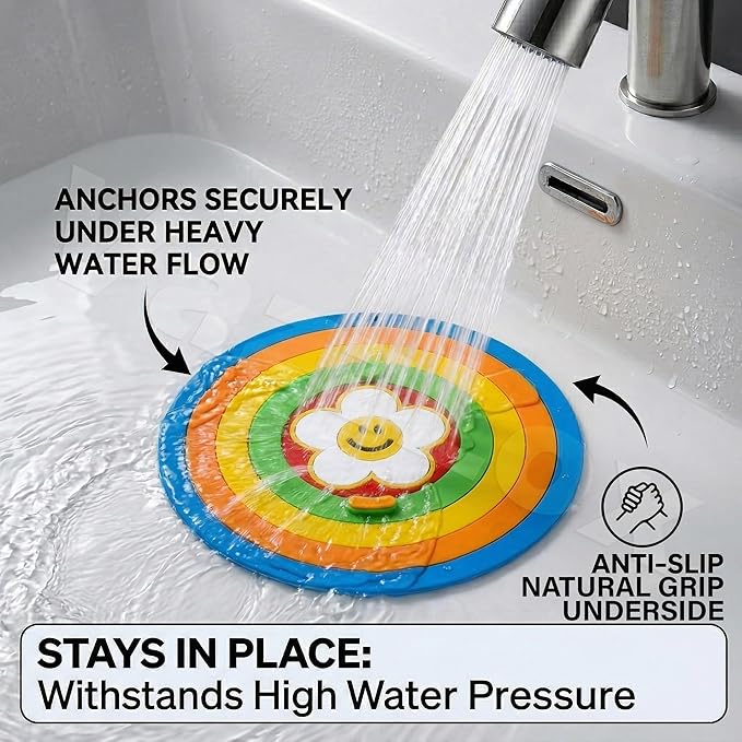 Premium 2-in-1 Silicone Drain Cover – Hair Catcher, Stopper & Odor/Insect Blocker for Bathroom & Kitchen (Pack of 2): f