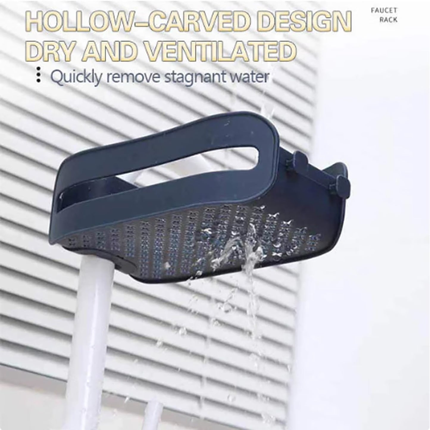 Multipurpose Faucet Rack – Sink Organizer for Dish Cloth, Sponge & Kitchen Accessories; f