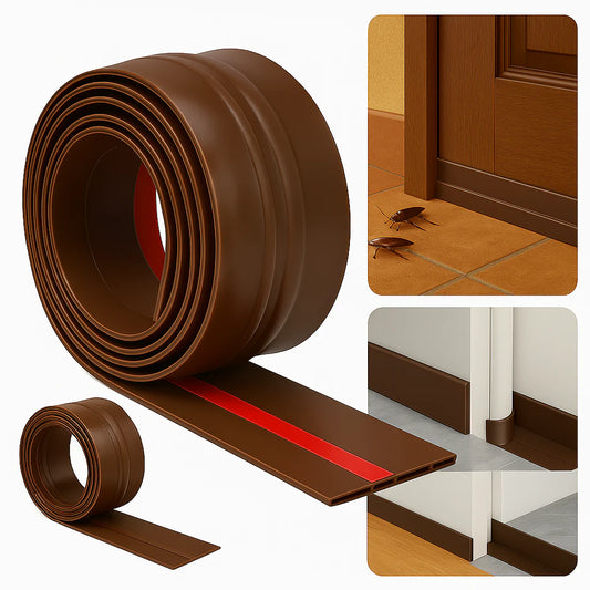 Door Bottom Sealing Strip – Adhesive Gap Protector, Dust & Insect Blocker-g
