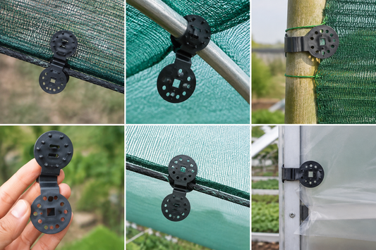 Multipurpose UV Resistant Shade Net Clip Clamps – Reusable Plastic Locking Fasteners for Greenhouse, Garden, Orchard, Agriculture, Bird Net & Insect Mesh :f