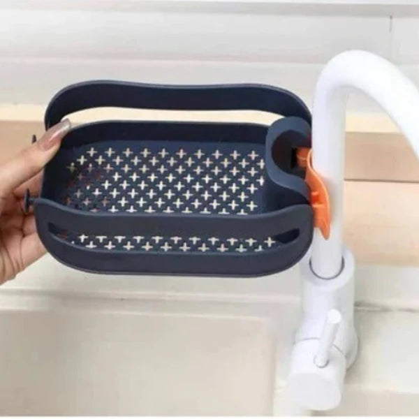 Multipurpose Faucet Rack – Sink Organizer for Dish Cloth, Sponge & Kitchen Accessories; f