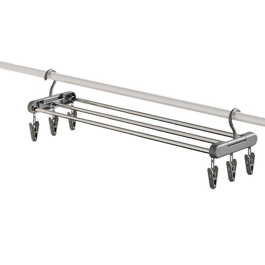 3-Bar Extendable Clothes Drying Rack | Adjustable 31-80cm Laundry Airer :f