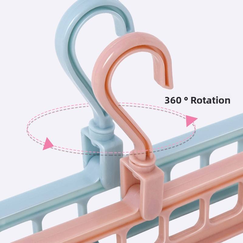 Magic Foldable Hanger | 9-Hole Multi-Layer Clothes Organizer for Wardrobe & Dorm :f