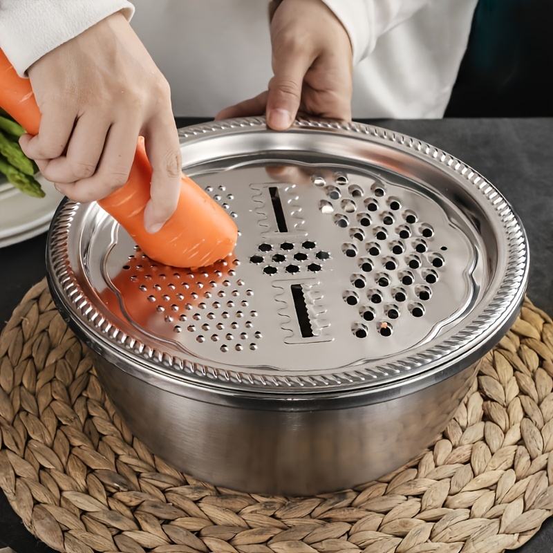 4-in-1 Stainless Steel Grater Bowl Set : f