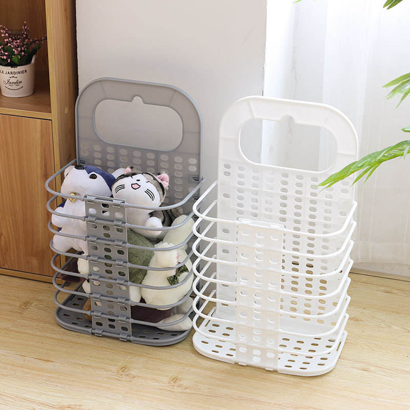 Foldable Hanging Bathroom Organizer | Collapsible Basket for Bathroom Storage : f