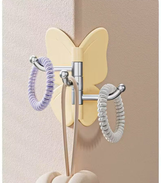 Multipurpose Butterfly Wall Hanger – Rotating Hooks for Keys, Clothes, Towels & Bags: f