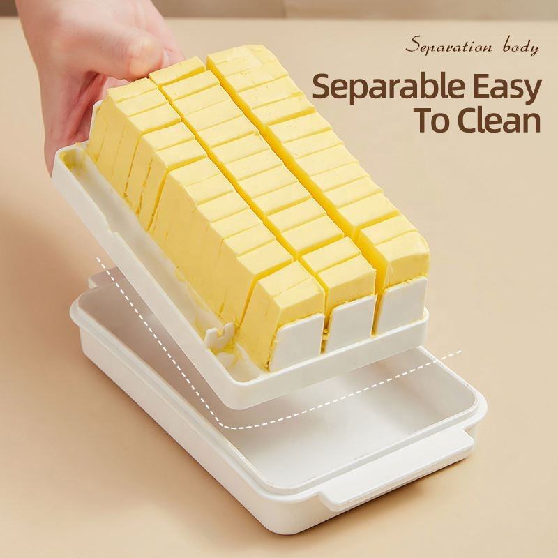 Butter Storage Container with Lid | Airtight Butter Keeper for Refrigerator & Kitchen :f