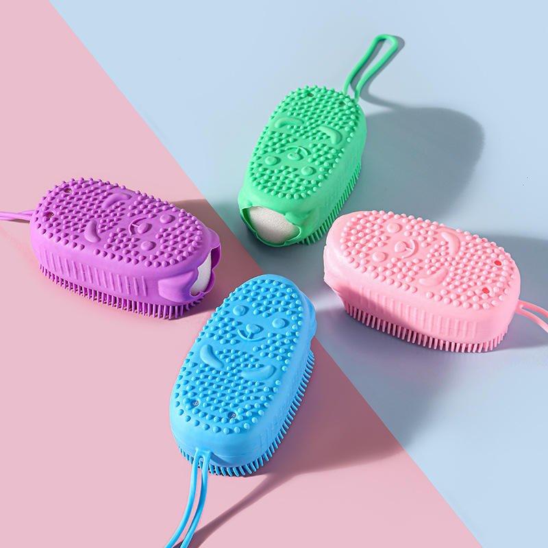 Silicone Body Scrubber with Soap for Shower : f