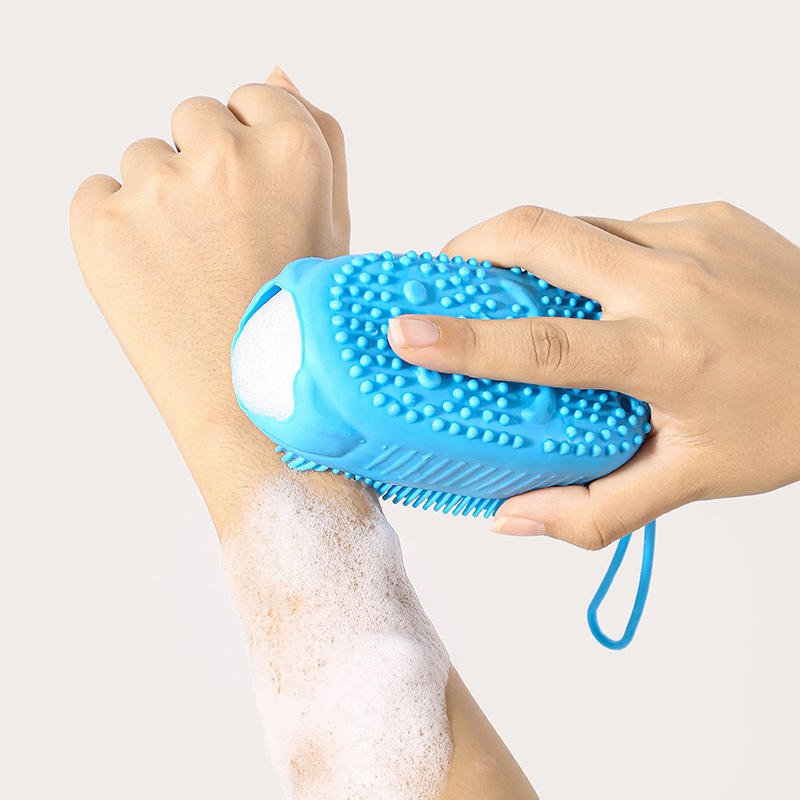 Silicone Body Scrubber with Soap for Shower : f