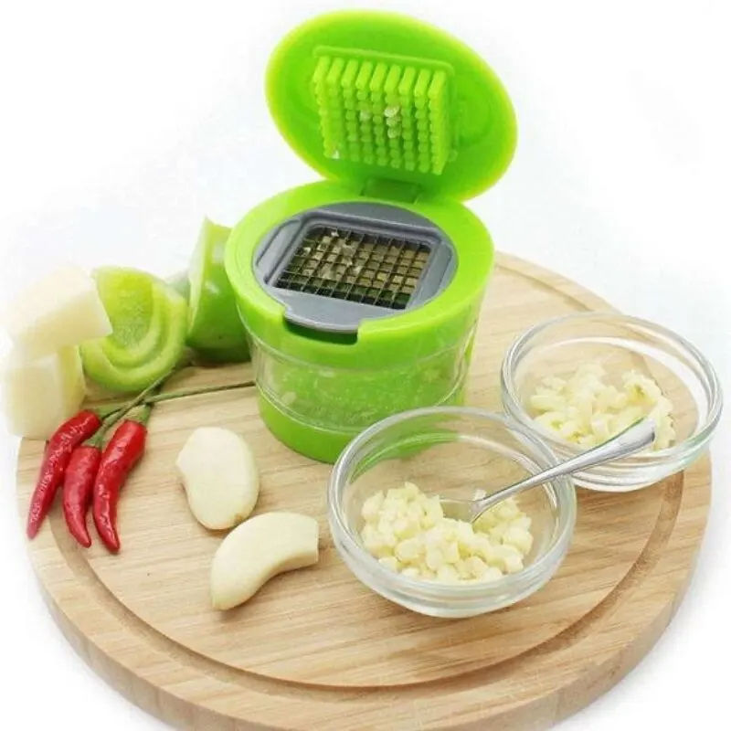 Multipurpose Ginger Garlic Chopper – Stainless Steel Blade Manual Kitchen Tool: f