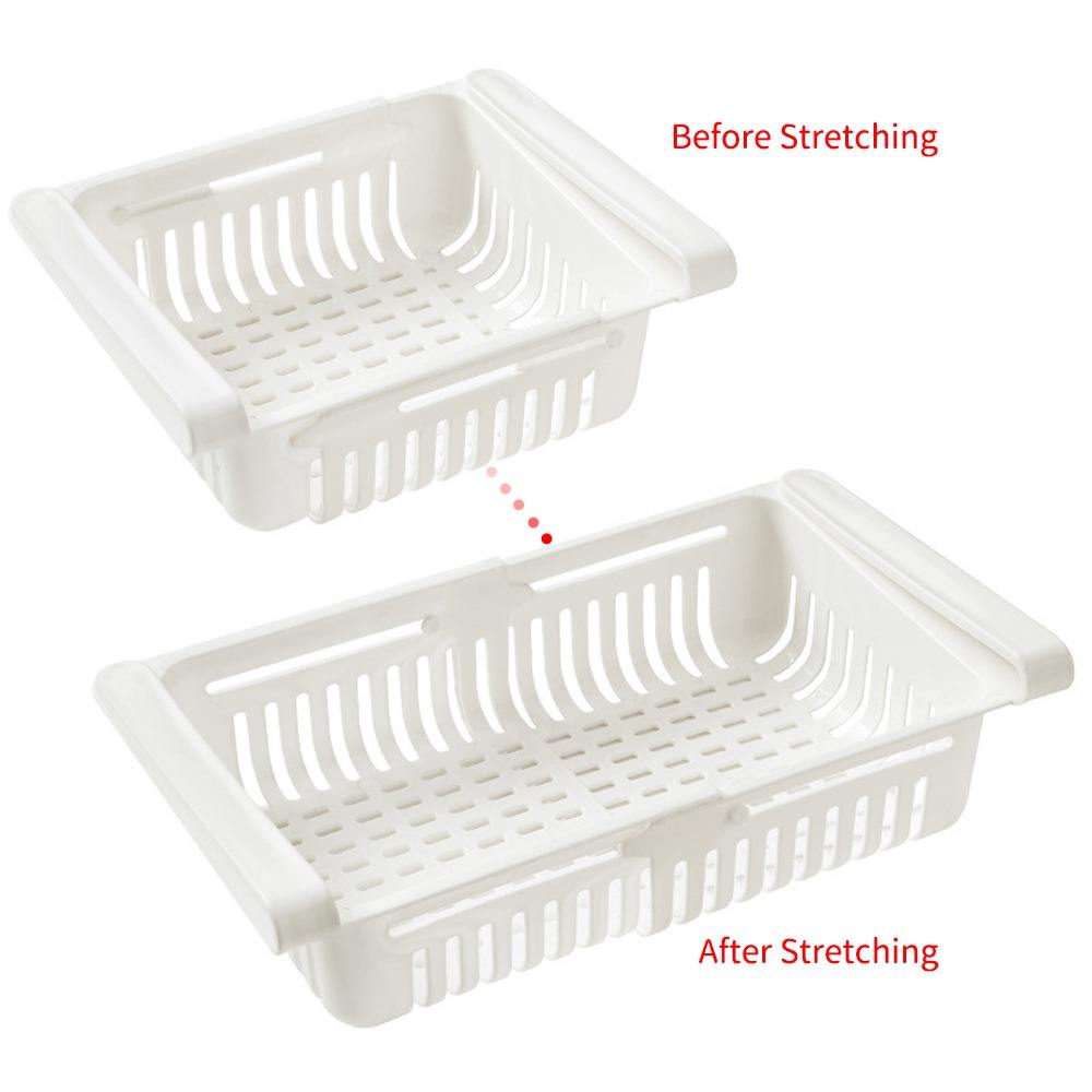 Multi-Purpose Fridge Storage Basket – Pull-Out Refrigerator Shelf Organizer Drawer :f