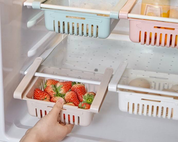 Multi-Purpose Fridge Storage Basket – Pull-Out Refrigerator Shelf Organizer Drawer :f