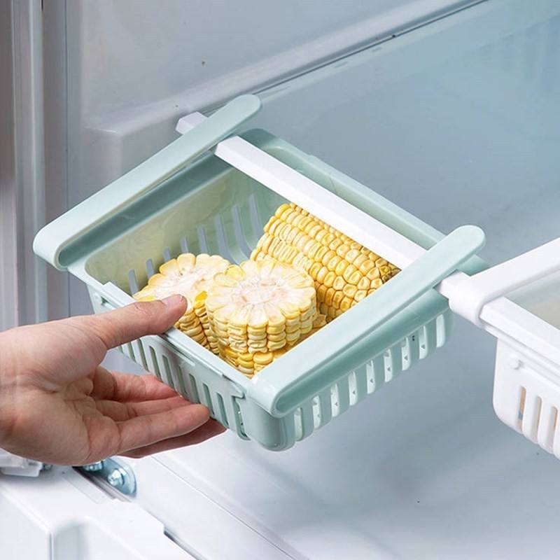 Multi-Purpose Fridge Storage Basket – Pull-Out Refrigerator Shelf Organizer Drawer :f
