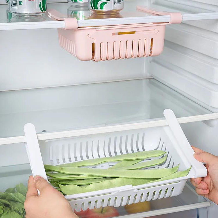 Multi-Purpose Fridge Storage Basket – Pull-Out Refrigerator Shelf Organizer Drawer :f