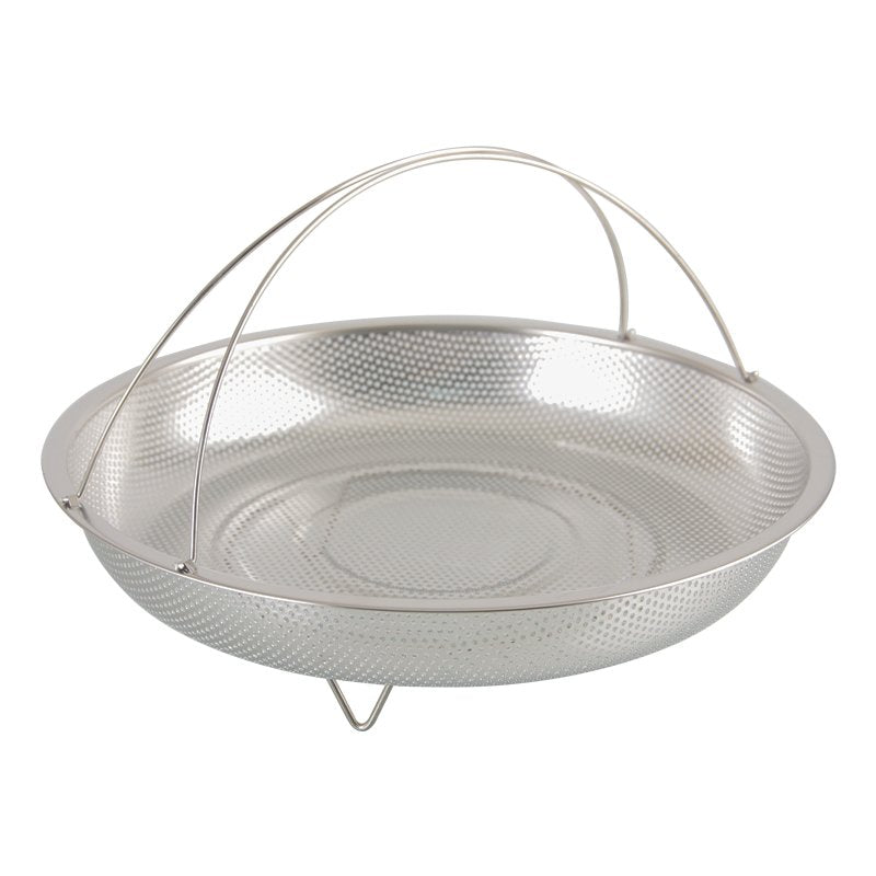 Multi-Purpose Stainless Steel Steaming & Draining Mesh Basket: f