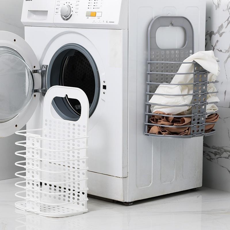 Foldable Hanging Bathroom Organizer | Collapsible Basket for Bathroom Storage : f