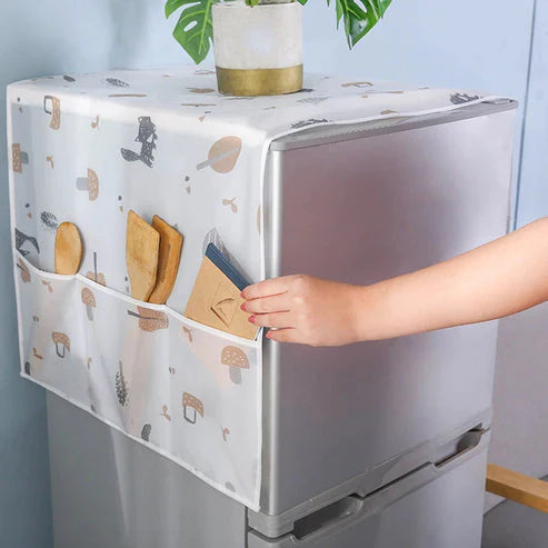 WaterProof and DustProof Refrigerator Cover (with 6 pockets)