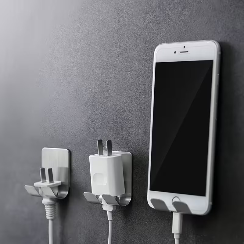 Multipurpose Wall Mounted Holder- Self-Adhesive Organizer for Phone, Charger & Accessories :f