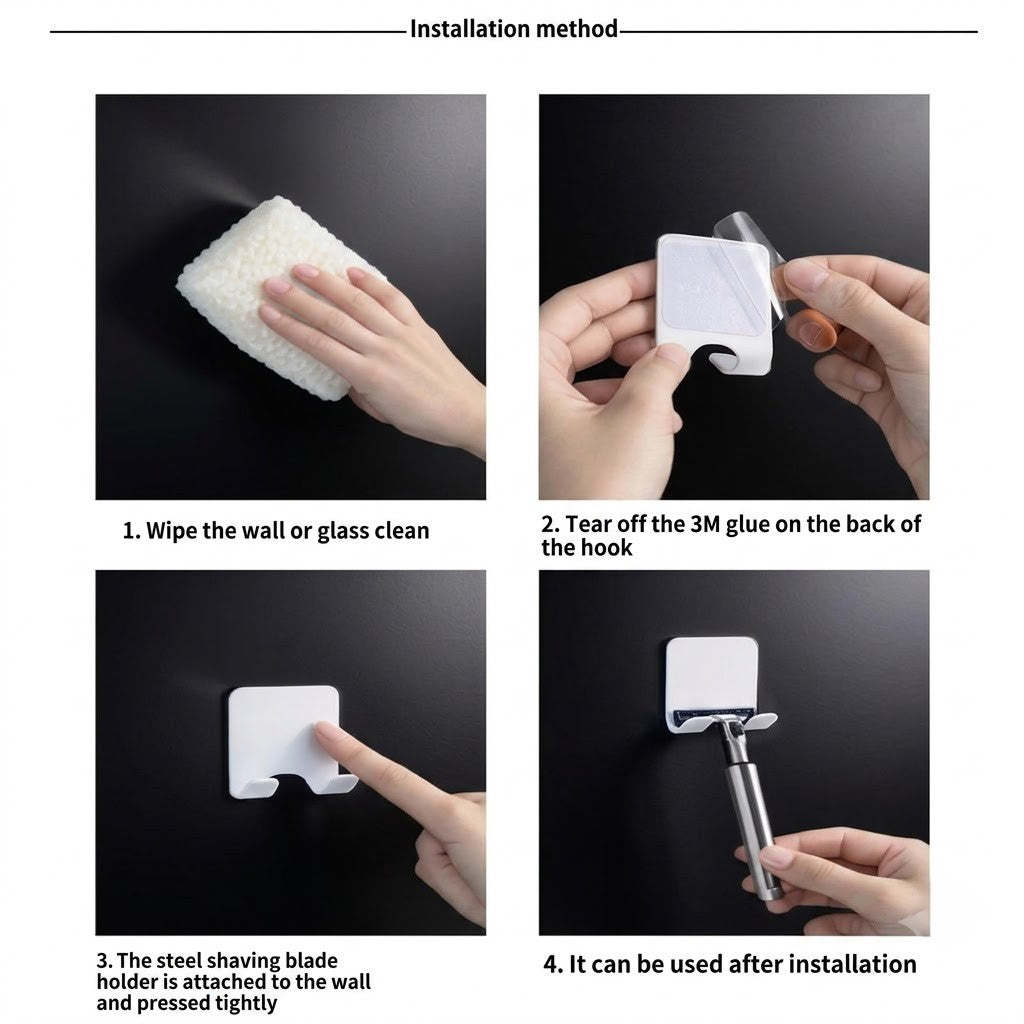 Multipurpose Plastic Wall Mounted Holder- Self-Adhesive Organizer for Phone, Charger & Accessories :f
