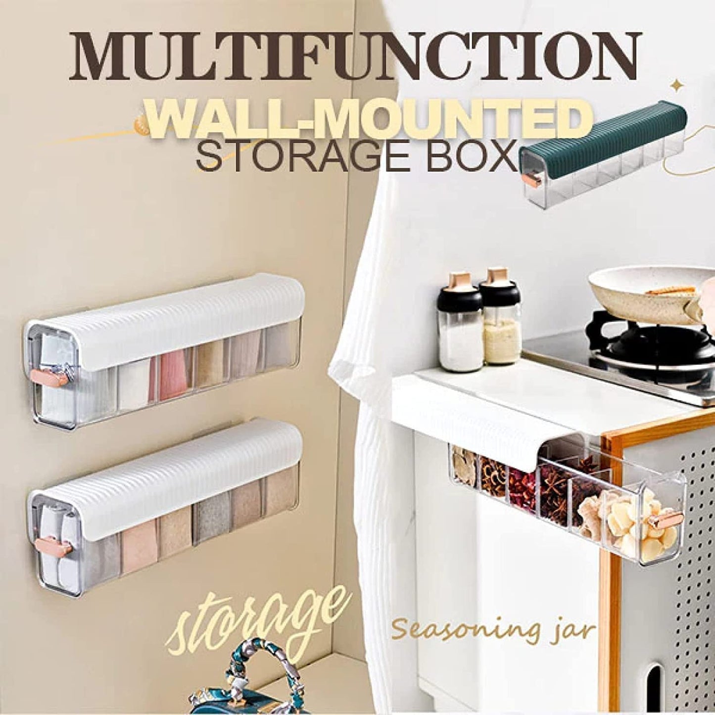 Space-Saving Wall Storage Drawer – Self-Adhesive Organizer for Socks, Underwear, Ties & Accessories: f