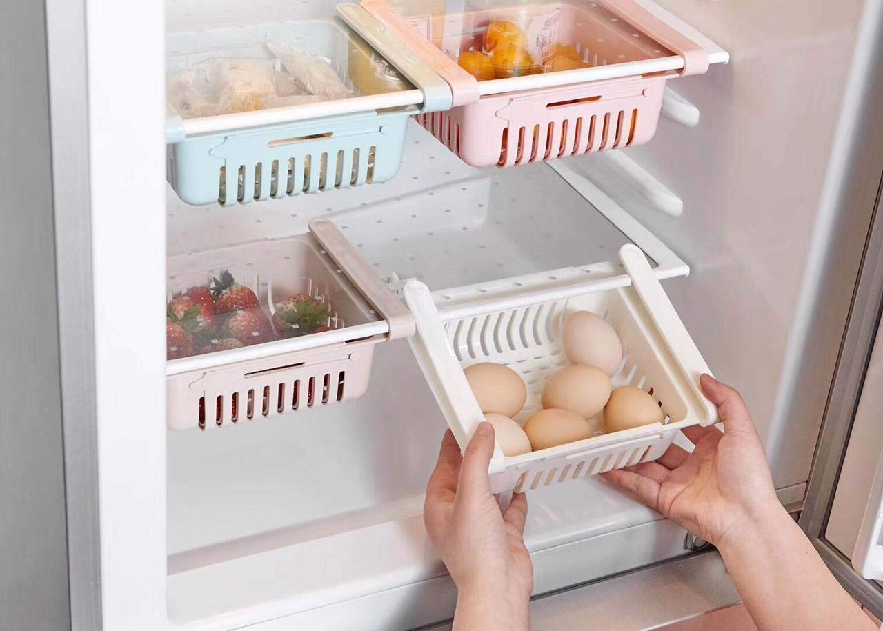 Multi-Purpose Fridge Storage Basket – Pull-Out Refrigerator Shelf Organizer Drawer :f