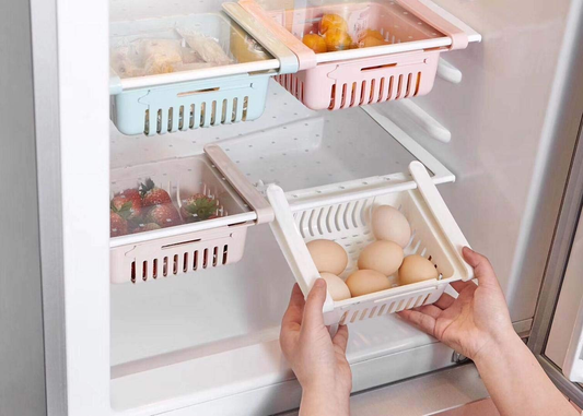 Multi-Purpose Fridge Storage Basket – Pull-Out Refrigerator Shelf Organizer Drawer :f