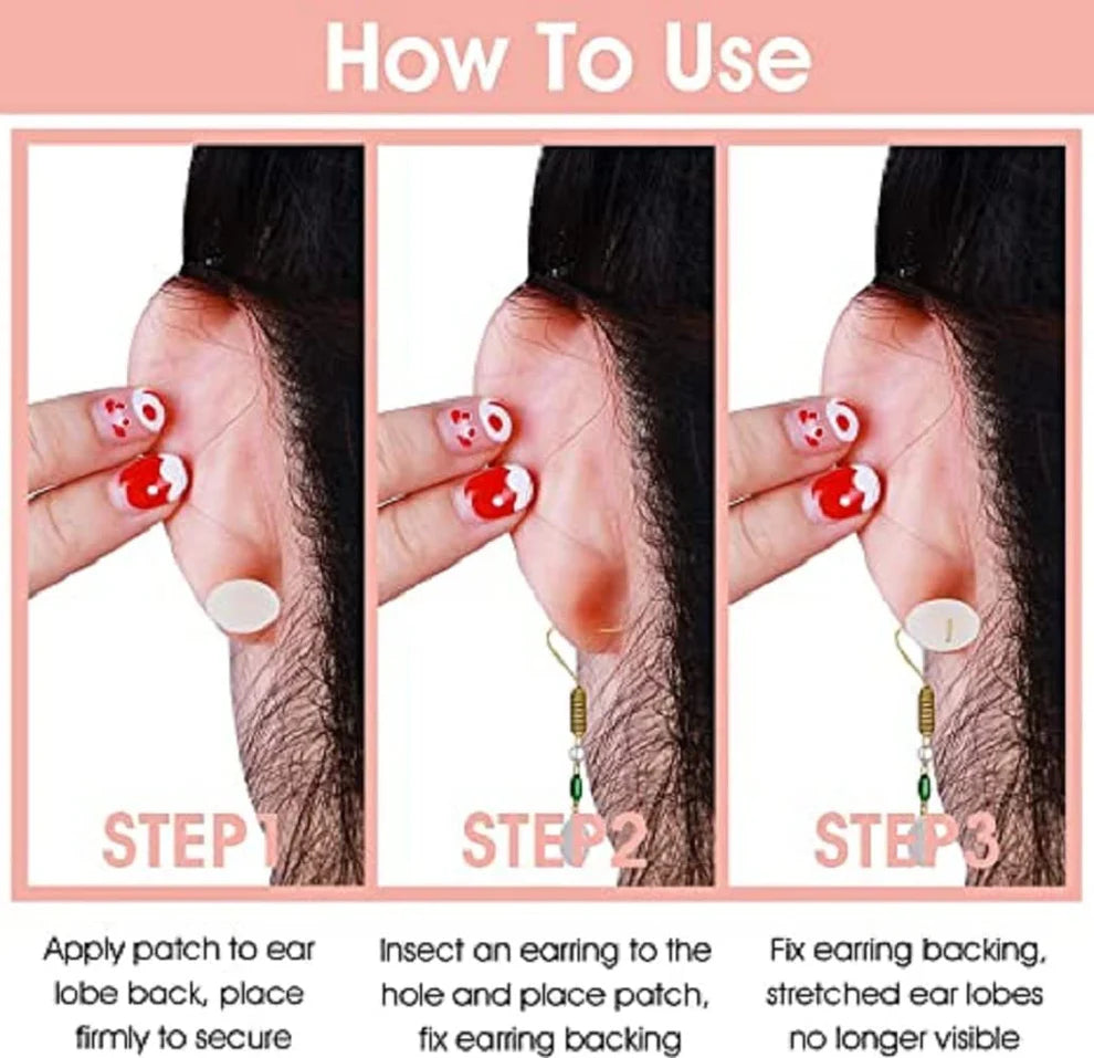 Earlobe Support Patches – Invisible Protection for Your Ears (100 pcs)-.g