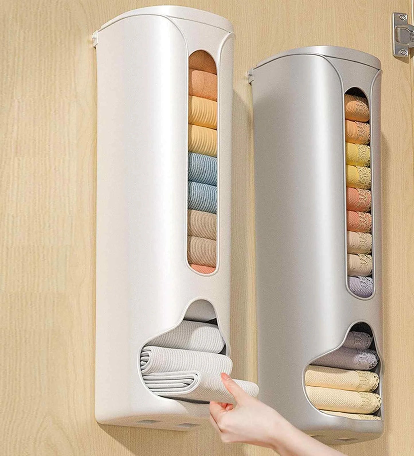 Wall Mounted Storage Box Organizer – Multi-Purpose Underwear, Socks & Garbage Bag Holder - Space Saving Kitchen & Cabinet Container: g